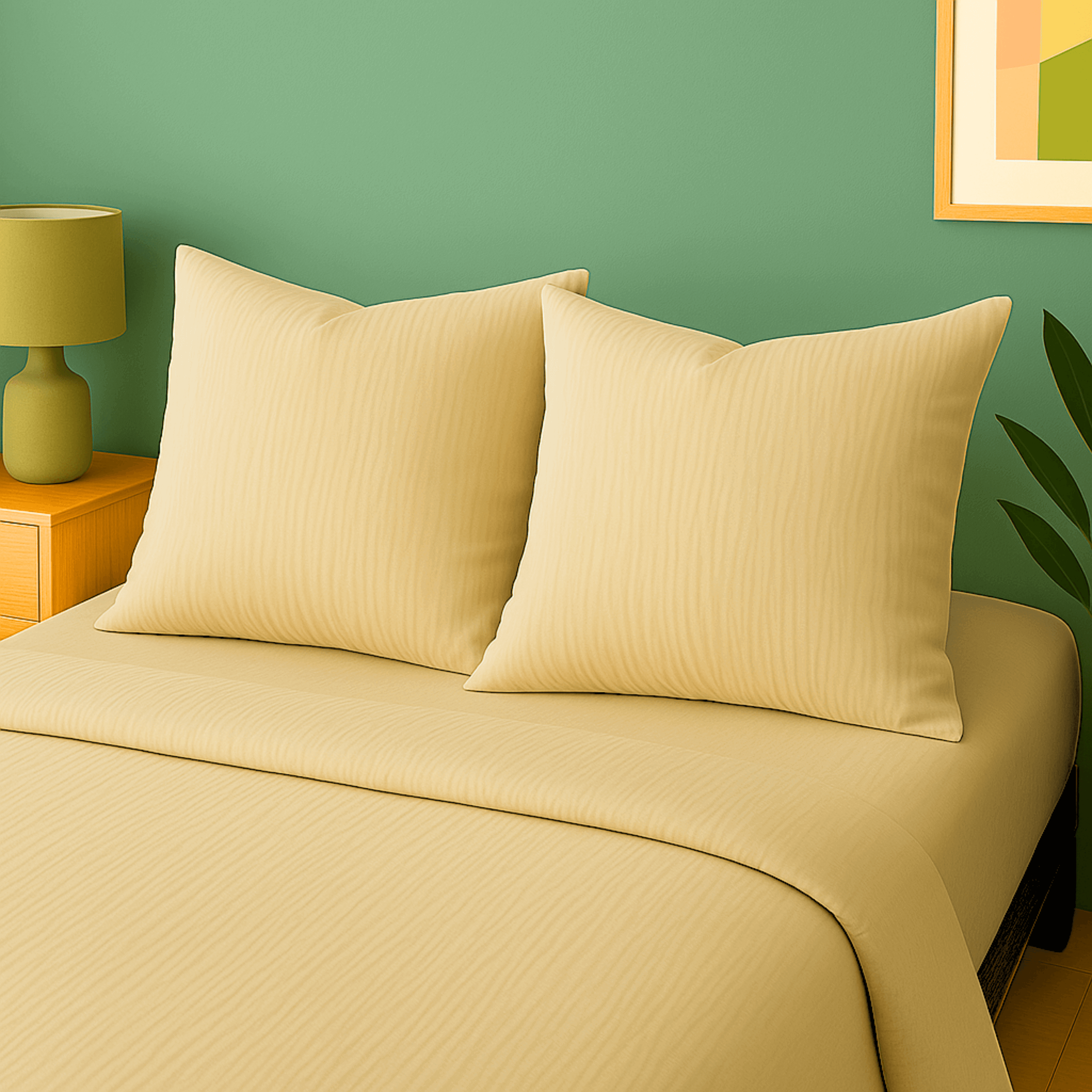 taies d'oreillers unies en gaze de coton beige – housse de couette et taies d'oreiller chaleureuses et réconfortantes houz'bed