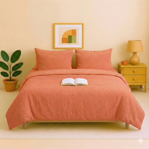 Housse de couette zippée facile à mettre gaze de coton modèle MILAN