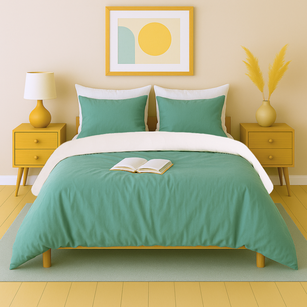 Housse de couette zippée facile à mettre en percale de coton KYOTO