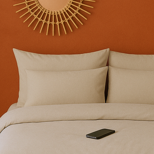 Housse de couette zippée facile à mettre en percale de coton ORGANIC