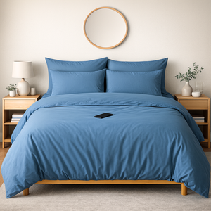 Housse de couette zippée facile à mettre en percale de coton URANO