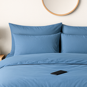 Housse de couette zippée facile à mettre en percale de coton URANO