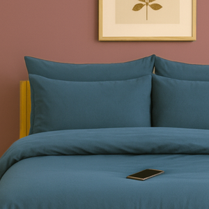 Housse de couette zippée facile à mettre en percale de coton OSLO