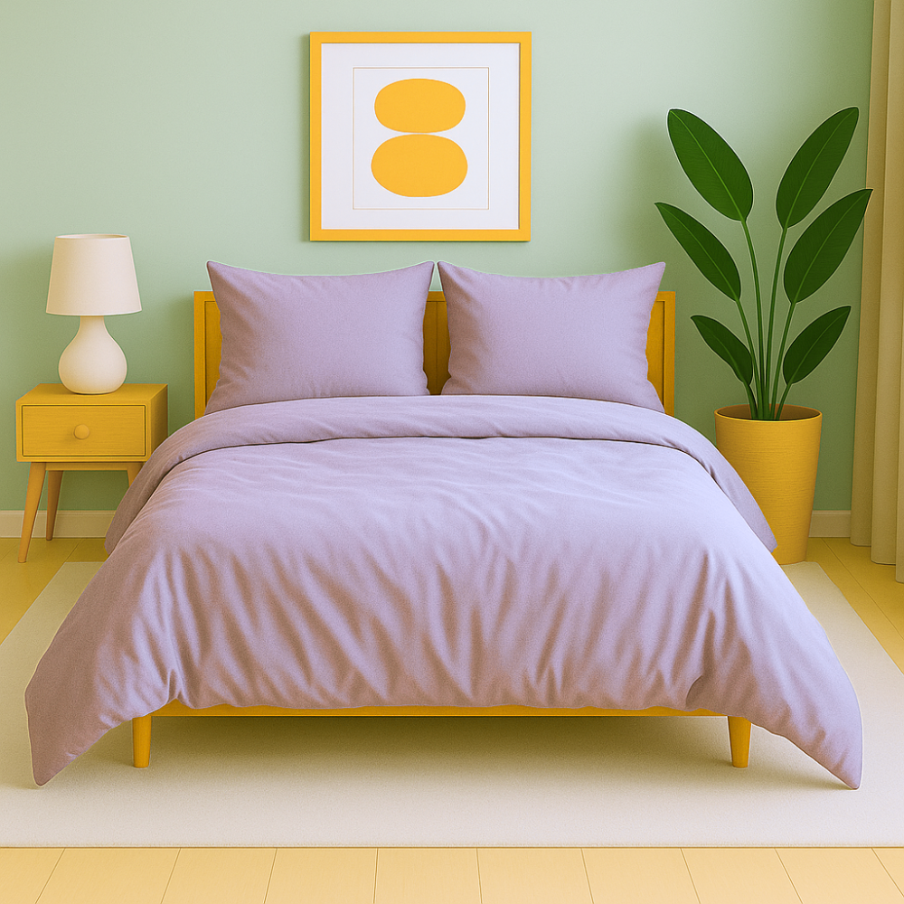 Housse de couette zippée facile à mettre en percale de coton VENISE