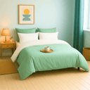 Parure de lit 3 côtés zippés - Percale 80 bicolore - Houz'Bed